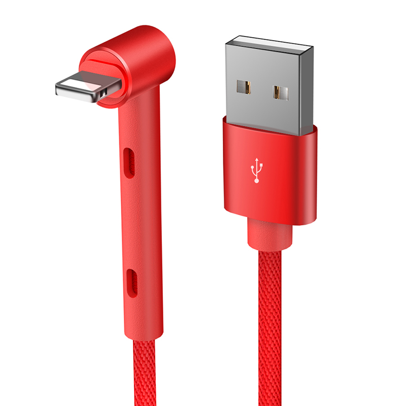 L shape USB cable as a holder for iphone 