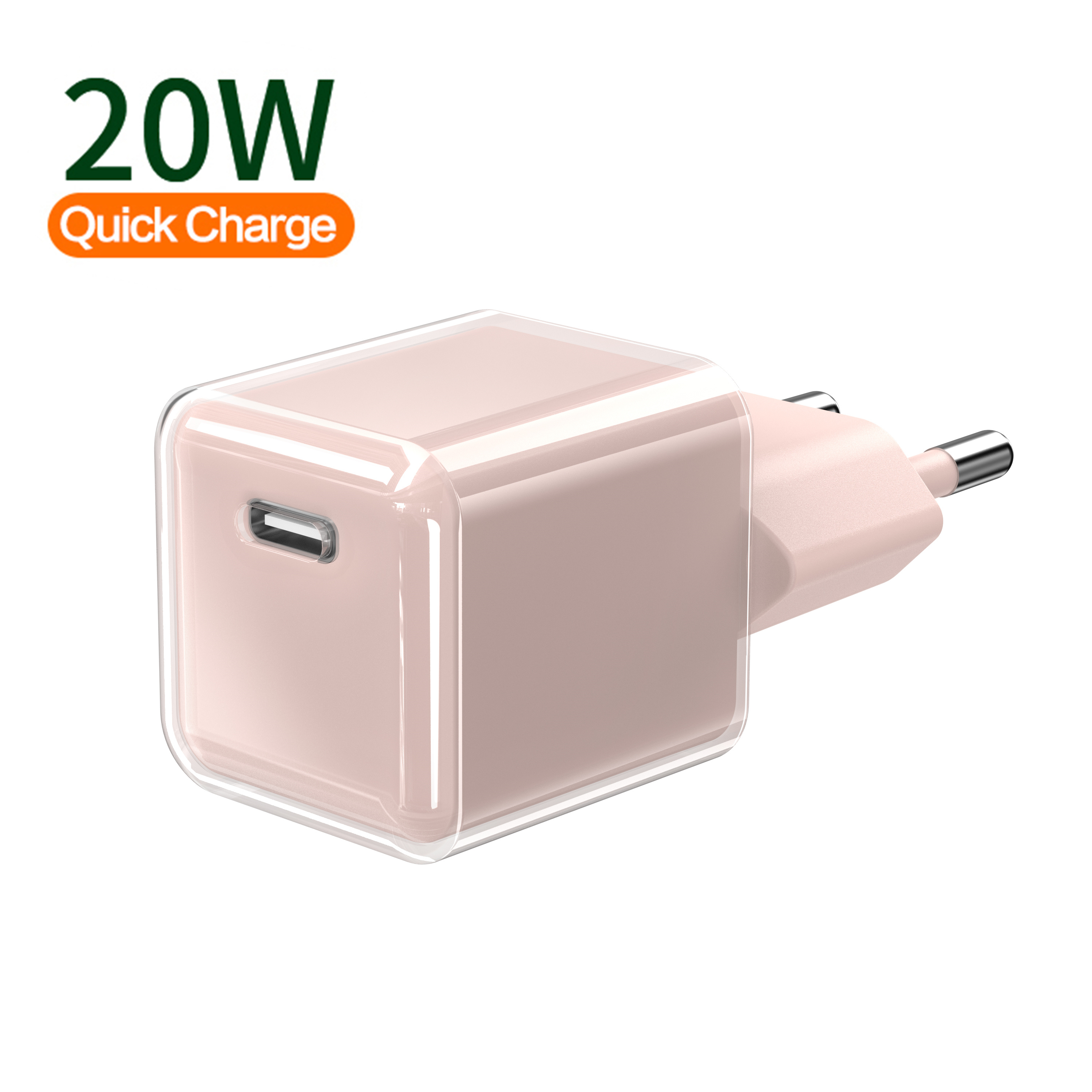GaN 20W Mini USB C Colorful Crystal Shell Fast Charger - copy