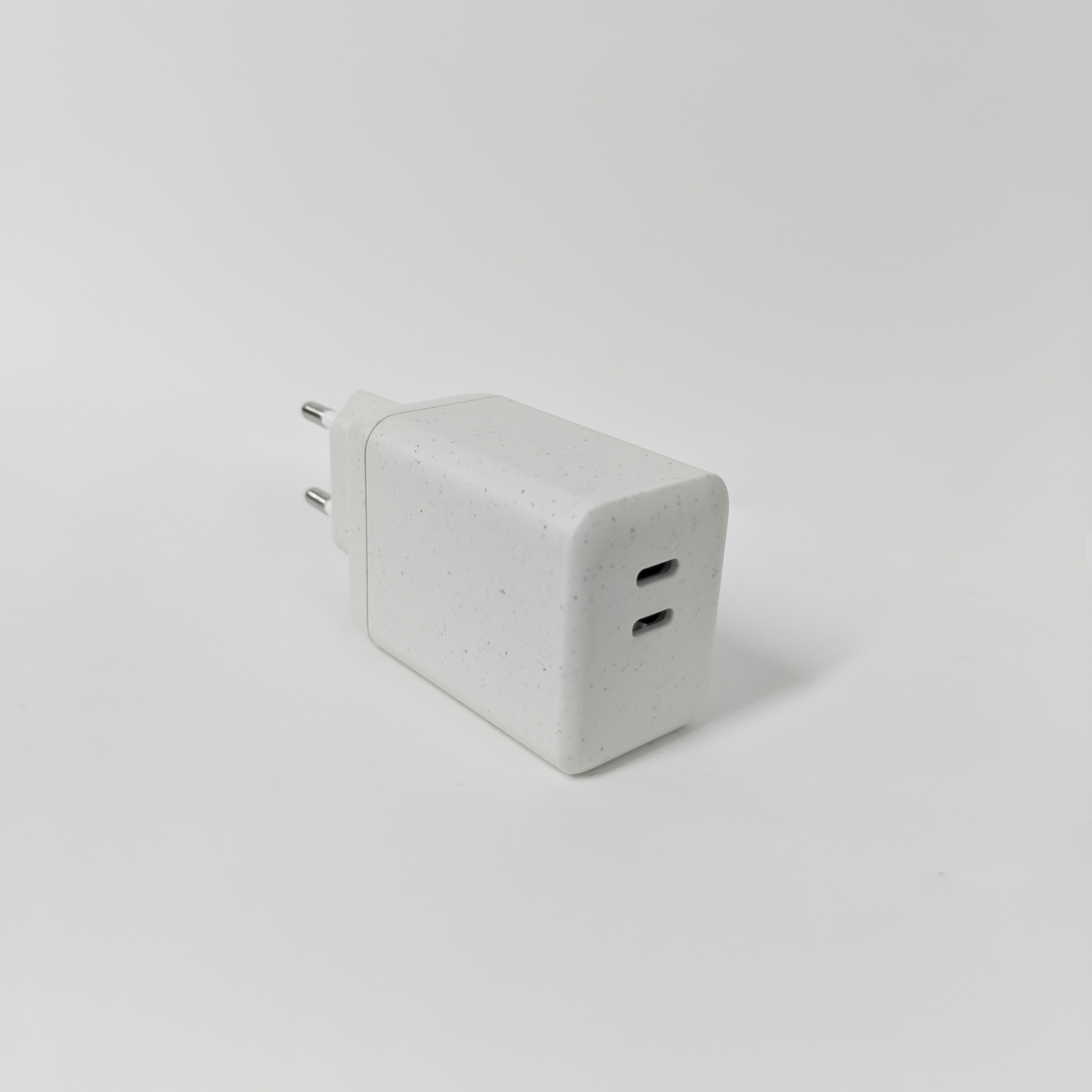 45W Dual Wheat Straw Material USB-C Port Compact Power Adapter  - copy - copy