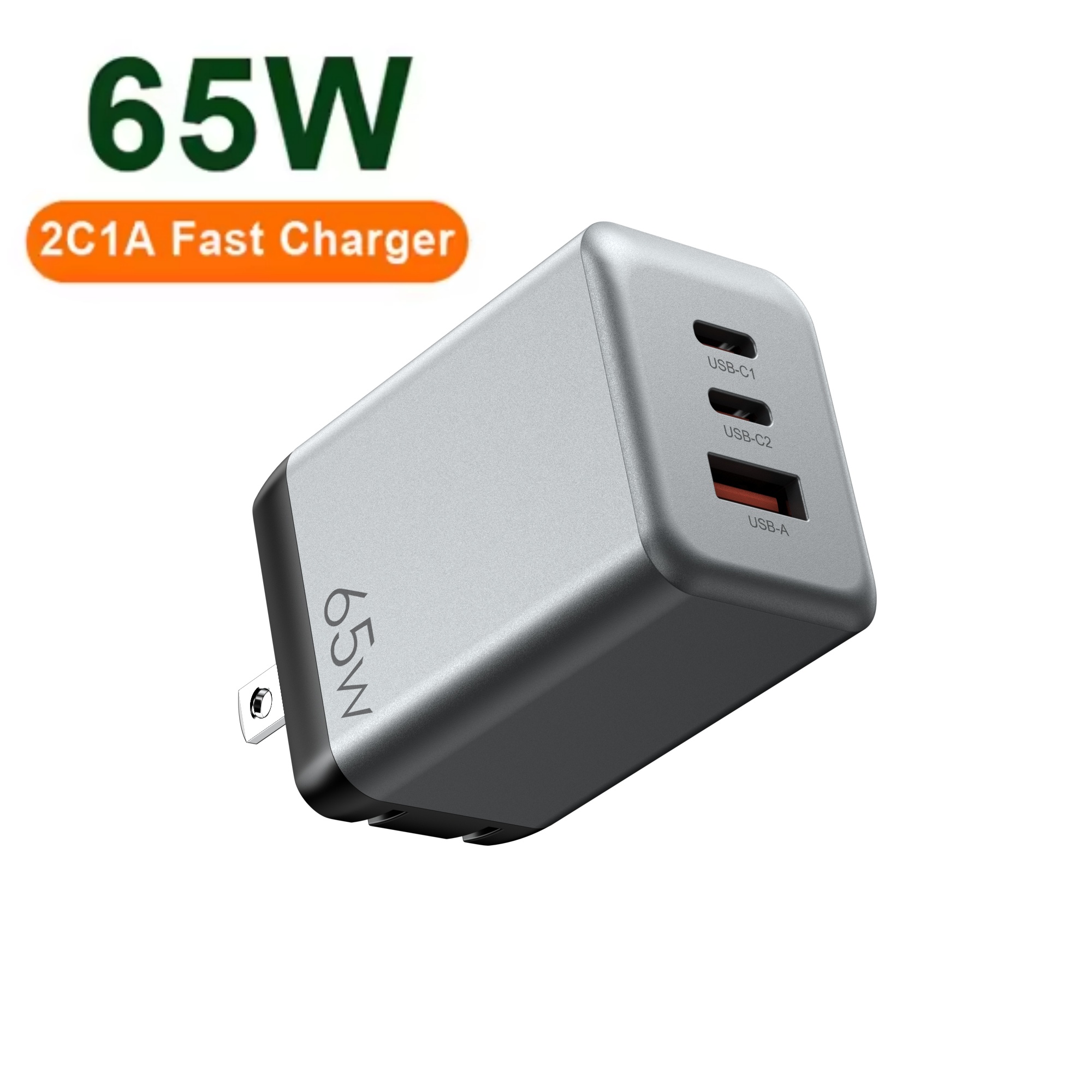 65W Gan Charger 2C 1USB 