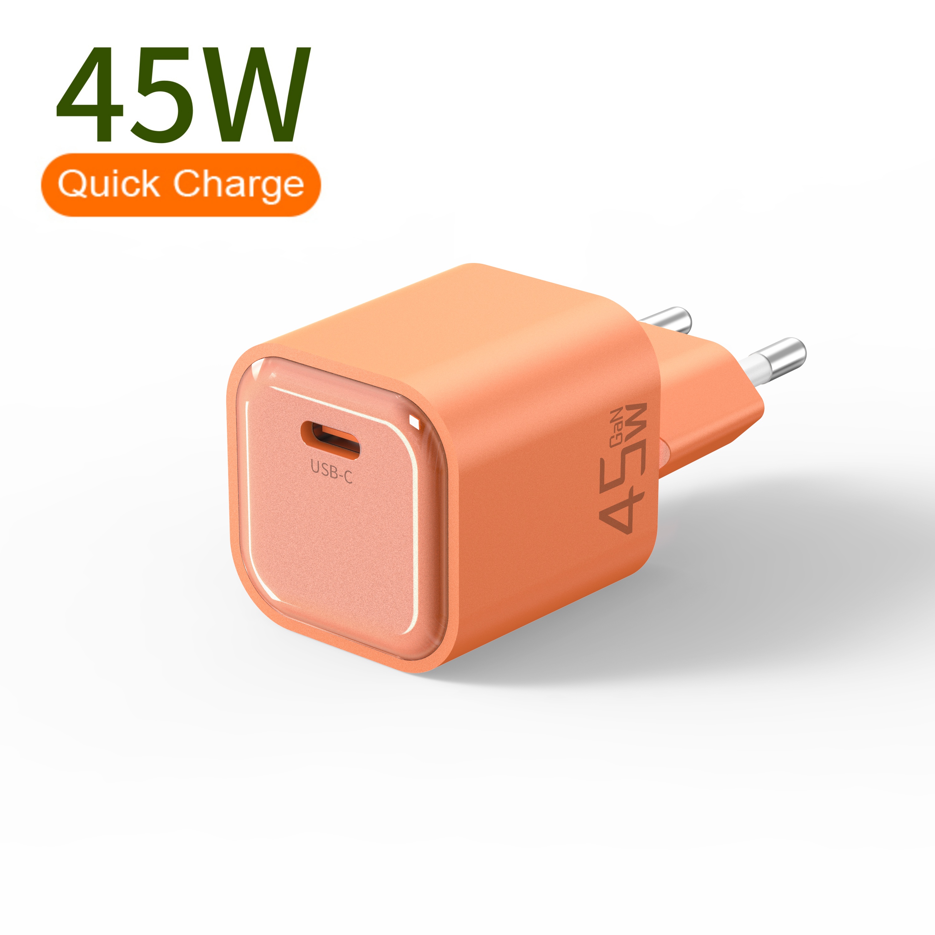 GaN 45W Mini 1C EU Colorful Crystal Shell Fast Charger 